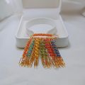 Pack Of 6 Multicolor Bead Pin, Decorative Safety Brooch Pins, Muslim Hijab Clip, Simulated Pearl Scarf Clip, Stylish New Hijab Pins. 