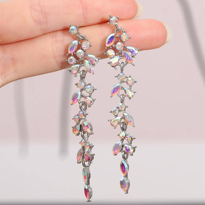 2%20Pieces%20Of%20Women's%20Wheat%20Ear%20Long%20Tassel%20Full%20Diamond%20Earrings%20With%20A%20Retro%20Style,%20Popular%20On%20The%20Internet-4340%20-%20Image%203