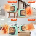 Fan Heater Portable Small Hot Air Blower 500W Heating Fan Fast Heating Lightweight Desktop Mini Space Heater for Home Office. 