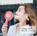 Rechargeable Mini Hand Fan With Stand Holder. 