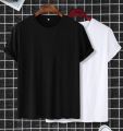 100% Cotton 2 Pic T-Shirt Balak And white For Mans.