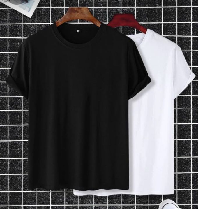 100%25%20Cotton%202%20Pic%20T-Shirt%20Balak%20And%20white%20For%20Mans%20-%20Image%204