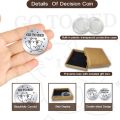 2pcs Funny Destiny Flip Coins GO to Bed Decision Coin One More Chapter Challenge Coin Double-Sided Decision Coin Flip Coin kits.