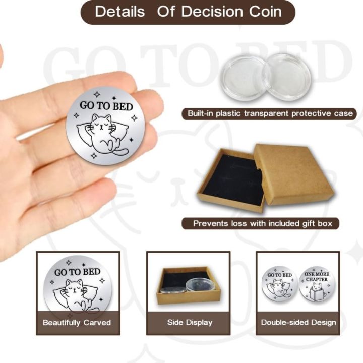 2pcs%20Funny%20Destiny%20Flip%20Coins%20GO%20to%20Bed%20Decision%20Coin%20One%20More%20Chapter%20Challenge%20Coin%20Double-Sided%20Decision%20Coin%20Flip%20Coin%20kits%20-%20Image%202
