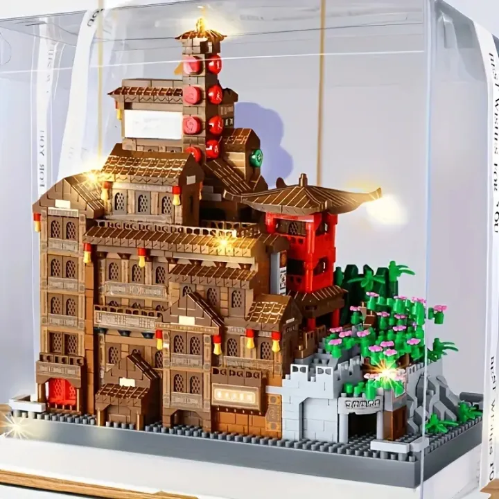 3687-Piece%20Hongyao%20Cave%20Building%20Block%20Set%20-%20Mixed%20Colors,%20Enhances%20Creativity%20and%20Concentration,%20Features%20Traditional%20East%20Asian%20Architecture%20-%20Image%202