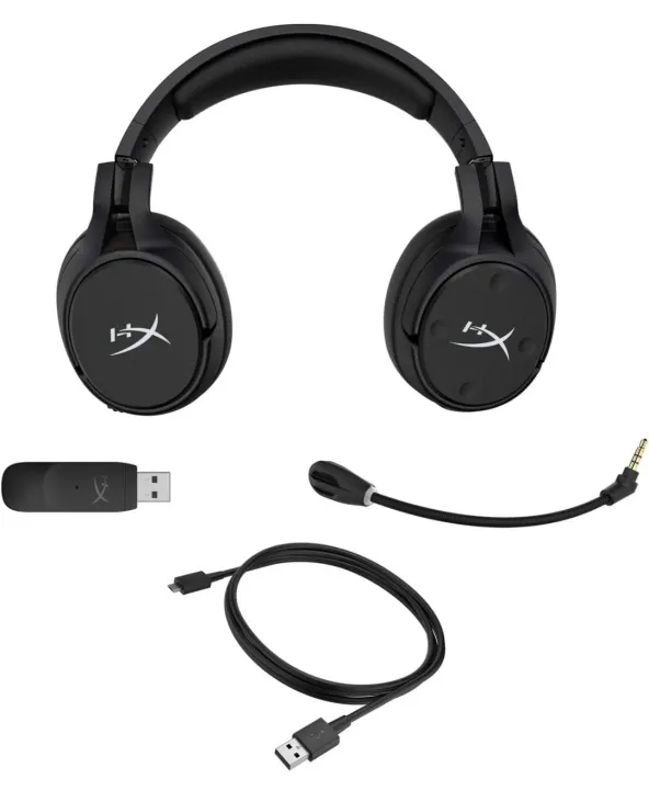 HyperX Cloud Flight S - Wireless Gaming Headset, 7.1 Surround Sound, 30 Hour Battery Life, Qi Wireless Charging, Detachable Microphone with LED Mute Indicator, Compatible with PC & PS4