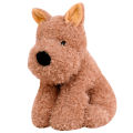 New Huggable 1pc Adorable Fluffy Hair Brown Dog plush toys stuffed Lifelike Doggie Doll Baby Appease Toys Kids . 