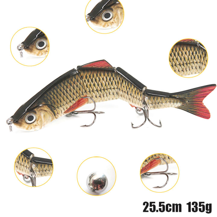 25cm%20135g%20New%20Artificial%20Bait%20Big%20Fishing%20Lure%204%20Segment%20Sinking%20Swimbait%20Crankbait%20Hard%20Bait%20Slow%20Big%20Game%20Fish%20Lure%20-%20Image%204