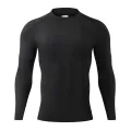 Kitty mall men's long sleeve sports shirt Pro Combat compression shirt reflective logo on sleeve [kanom] Ready to ship]. 