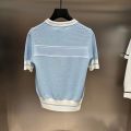 Korean Original Women's Golf Knitwear 2026 Summer, Cool Hollow Short-Sleeve T-Shirt with Logo, Breathable Trendy Top for Daily.