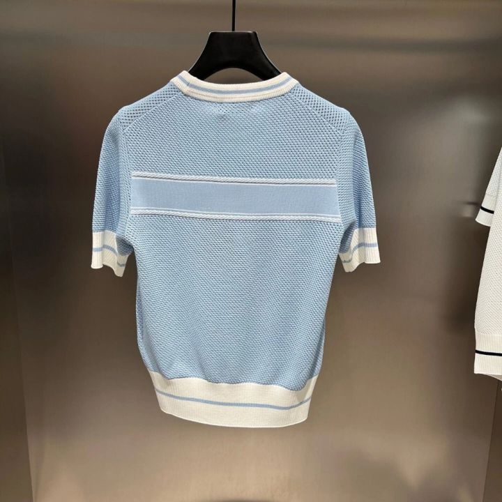 Korean%20Original%20Women's%20Golf%20Knitwear%202026%20Summer,%20Cool%20Hollow%20Short-Sleeve%20T-Shirt%20with%20Logo,%20Breathable%20Trendy%20Top%20for%20Daily%20-%20Image%204