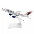 British Airways airplane model Airbus A380 16 cm airplane Metal alloy diecast 1:400 airplane model toy Aircroft model  metal toy. 
