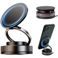 Upgraded 360° Vacuum Magnetic Car Phone Holder Ultra Strong Suction Magnetic Force Foldable Retractable Mount for Car/Dashboard.