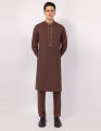 Junaid Jamshed Sticthed BROWN SEMI-FORMAL KAMEEZ SHALWAR For Men And Boys -Collection:2026- Designcode: JJKS-A-33873/S26/JJ10347-SF. 