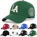 Unisex La Letter Embroidery Baseball Caps Spring and Autumn Outdoor Adjustable Casual Hats Sunscreen Hat. 