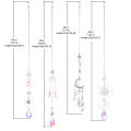 4 Pcs Silver Metal Boho Dreamcatcher Crystal Pendant Hanging Sun Catcher Crystal Suncatcher Garden Outdoor Decors Girl's . 