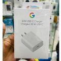 Google 30W USB-C to USB-C Fast Charging Adapter – Type-C Wall Charger for Pixel & Compatible Devices.
