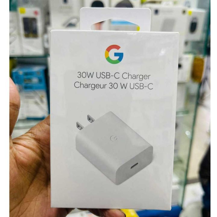 Google 30W USB-C to USB-C Fast Charging Adapter – Type-C Wall Charger for Pixel & Compatible Devices