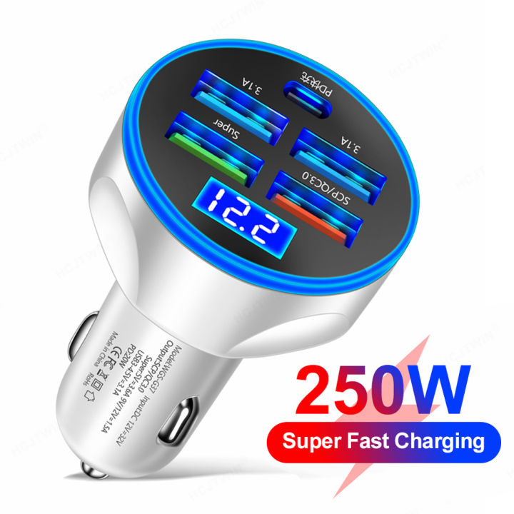 5%20Ports%20USB%20Car%20Charge%20250W%20Quick%203.1A%20Mini%20Fast%20Charging%20For%20iPhone%2015%2014%2013%20%20%20Mobile%20Phone%20Charger%20Adapter%20in%20Car%20-%20Image%207