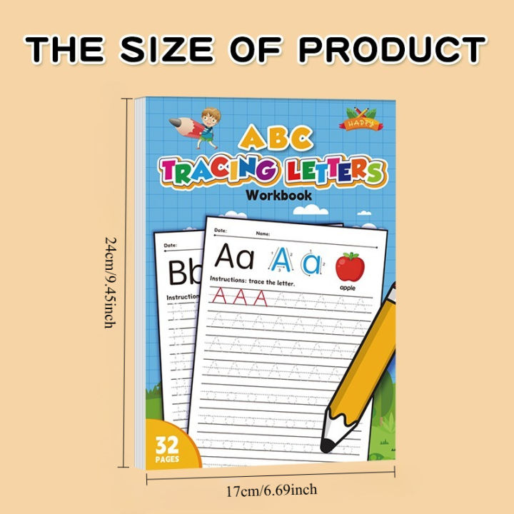 32-Page%20Children's%20Handwriting%20Practice%20Book,%20English%20Alphabet%20Letters,%20Tracing%20and%20Writing%20Pen%20Control%20Training%20Book,%20Children's%20Early%20Education%20Workbook,%20Learning%20to%20Write,%20Suitable%20for%20Home%20and%20School%20Writing%20Aids%20-%20Image%202