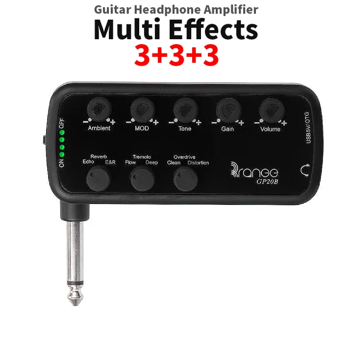 Electric Guitar Pedals Headphone Amp Mini Multi-Effects Effector Delay ...