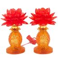 Electric candle holder, Lotus Flower Bloom led lantern, 6 inch high-end electric Lotus Lantern (pair). 