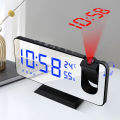 LED Digital Alarm Clock Table Watch Electronic Desktop Clocks USB Wake Up FM Radio Time Projector Snooze Function 2 Alarm. 