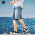Brand Summer Thin Men's Denim Shorts Lyocell Fabric Cool Baggy Straight  Knee Length Pants Jeans Joggers Short Jorts Man Bermuda. 