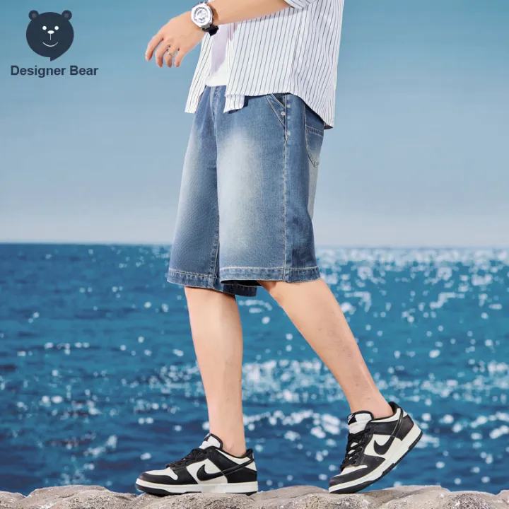Brand%20Summer%20Thin%20Men's%20Denim%20Shorts%20Lyocell%20Fabric%20Cool%20Baggy%20Straight%20%20Knee%20Length%20Pants%20Jeans%20Joggers%20Short%20Jorts%20Man%20Bermuda%20-%20Image%204
