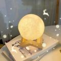 8 cm DIY Planet Lamp Moon Galaxy Night Light Art Painting Graffiti Birthday Gift Bedroom Living Room Decoration (With Stand). 