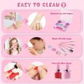 Kids Makeup Set for Girls, Real Washable Non-Toxic Girls Makeup Kit with Cosmetic Bag, Childrens Princess Pretend Play Toys Presents Make Up Birthday Gifts for 3 4 5 6 7 8 9 10 11 12 Years Old Girls. 