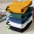 5 Pairs/Set Letter Printed Men Sock Low Cut Ankle Socks for Spring and Summer. 