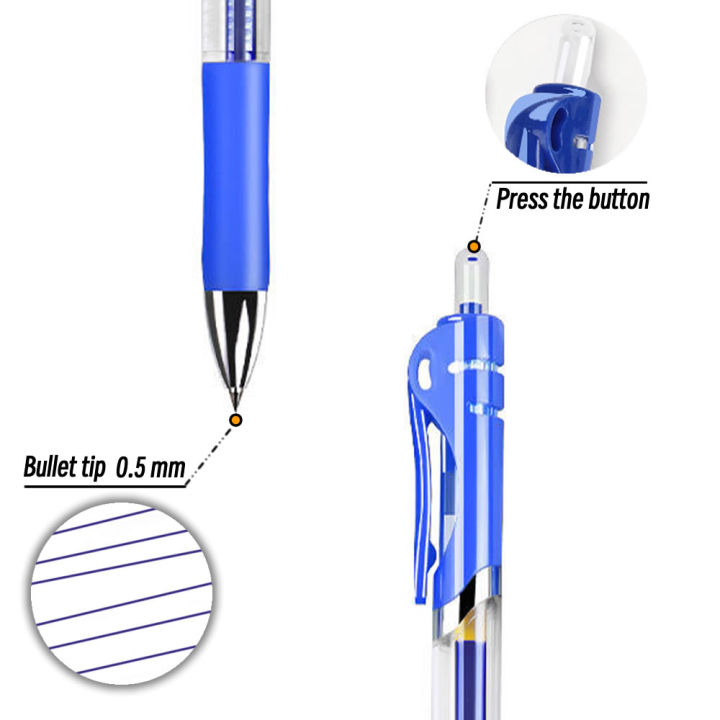 Retractable%200.5mm%20Red%20Blue%20Black%20Ink%20Gel%20Pens%20Colored%20Aesthetic%20Stationery%20Pen%20Supplies%20Ballpoint&Office%20Pencils%20Writing%20School%20-%20Image%206