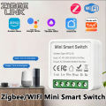 ZigBee or WiFi Smart Switch Module 16A/20A Mini Relay Breaker Smart Home Automation Works with Tuya Alexa. 