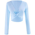 Ballet Tops Woman Dance Wrap Top Ballet Jacket Adult Crop Top Coat Cotton Long Sleeve Dance Shirt for Woman Tops Ballet Outfits. 