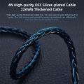 KBEAR ST12Plus IEM Cable 2Pin Upgrade Cable Copper Cable Connector 4N 4.4MM MMCX/2PIN-S/2PIN-C 2M Earphone Cable. 