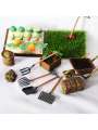 7 Miniature Gardening Tools, Outdoor Planting Scene Tools, Miniature Version of Vegetable and Fruit Planting Experience.
