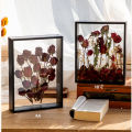 4cm Deep Transparent Shadow Box Frames Bouquet Display Flower Case Deep for Crafts 3D Picture Memorabilia Memory Wooden Tabletop. 