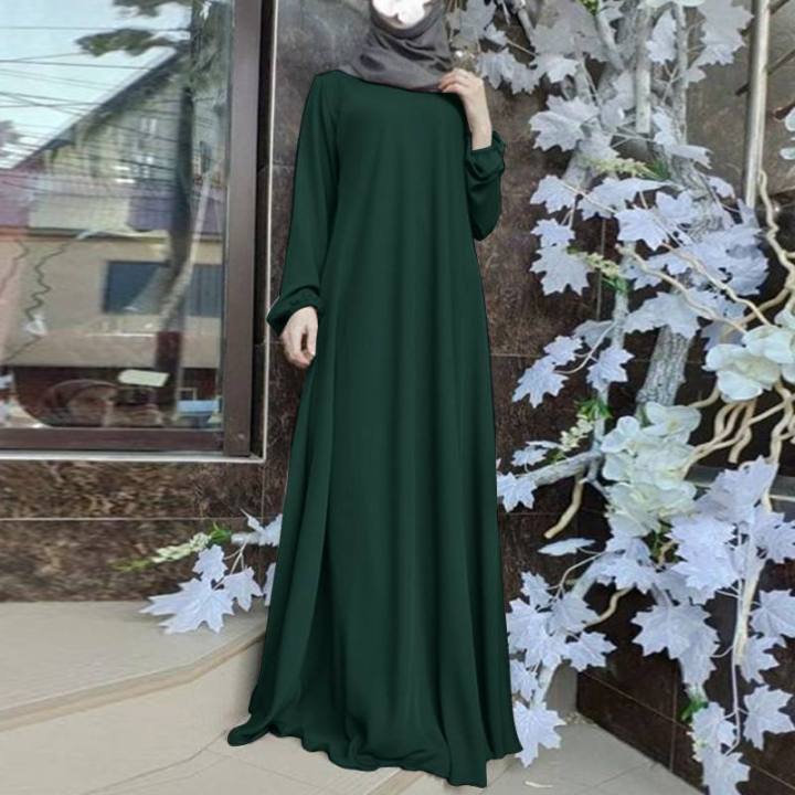ZANZEA%20Muslim%20Women%20Summer%20Abaya%20Sundress%20Solid%20Islamic%20Clothing%20Marocain%20Vestido%20Robe%20Femme%20Fashion%20Long%20Sleeve%20Kaftan%20Dress%20-%20Image%207