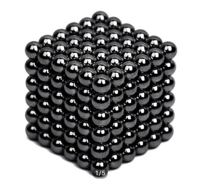 5MM 216 Pieces Magnetic Balls (Black)  Magnets Toys Sculpture Building Magnetic Blocks Magnet Cube Gift for Intellectual Development Office Toy Stress Relief Gift for Teens and Adult different Color