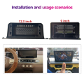 9 12.3 Inch Universal Android Navigation Frame Large Touch Screen Dashboard Panel Car Stereo Bezel Trim Kit for Most Vehicles.