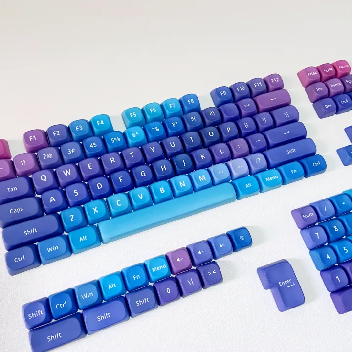 Purple Glitter Keycaps for Mechanical Keyboards MOA PBT Rainbow ...
