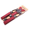 Vintage Suspenders Men Women Adult Leather Trimmed Button End Y Back Adjustable Elastic Trouser Braces Straps Belt Wedding Party. 
