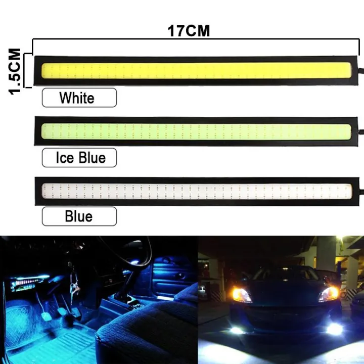 20PCS%2017CM%20LED%20DRL%20Waterproof%20Driving%20Daytime%20Running%20Lights%20Strip%2012V%20COB%20LED%20Car%20Aluminum%20Stripes%20Lights%20-%20Image%205