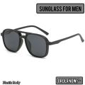 Sun Glass For Men High Quality & Full Black Sunglass Stylish & Fashionable Mate Black Frame Plastic Body. 