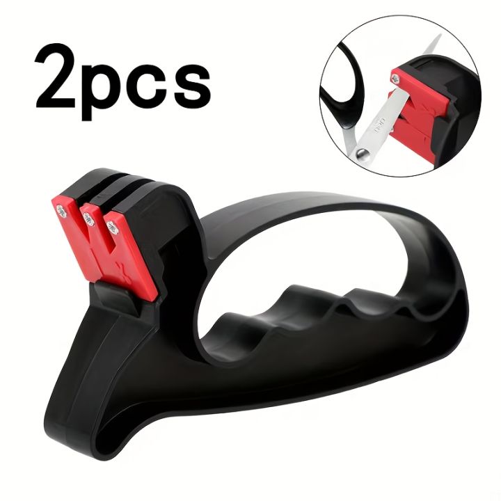 2pcs Multifunctional Garden Sharpener - Handheld Steel Sharpener Suitable for Home Kitchen and Outdoor Use