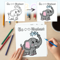 Alphabet Coloring Book for Adults - First Words & Animal Illustrations, Relaxation Art Therapy Activity Book. 