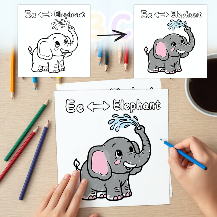 Alphabet%20Coloring%20Book%20for%20Adults%20-%20First%20Words%20&%20Animal%20Illustrations,%20Relaxation%20Art%20Therapy%20Activity%20Book%20-%20Image%205