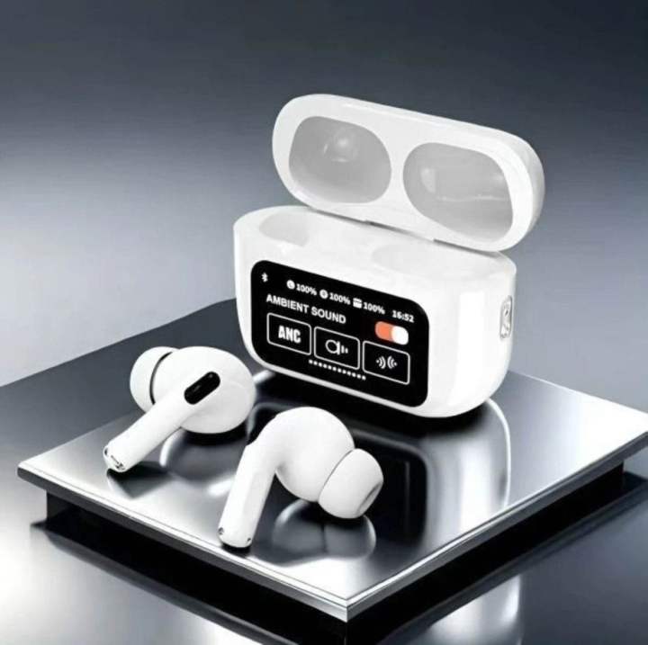 A9 Pro wireless AirPods Earphones with 100% working ANC and transparency best quality earbud AirPods with digital display for IOS and Android