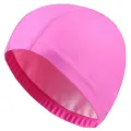 PU Fabric Swimming Cap Men Women Waterproof Swim Pool Hat Water Sport Protect Ears Long Hair Bathing Caps Plus Size for Adults. 